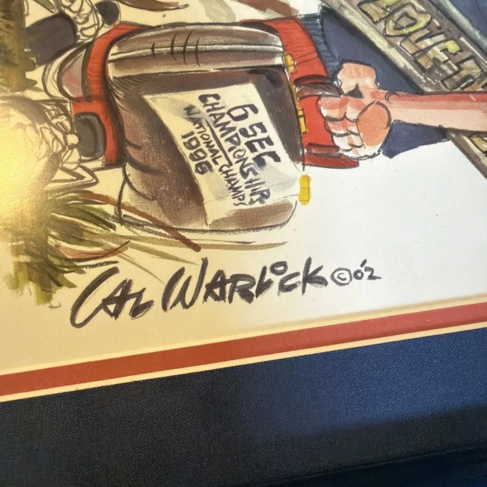 Cal Warlick Steve Spurrier Head Ball Coach Florida Gators Framed Print 2002